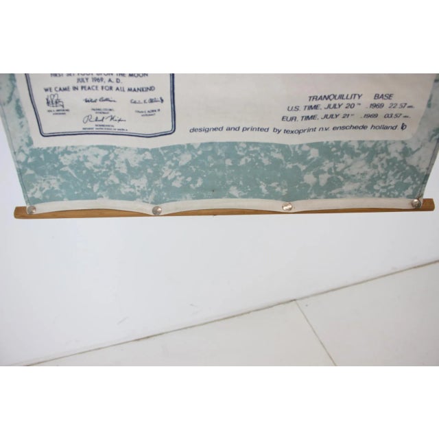 Apollo 11 First on the Moon Texoprint Cloth, 1970 For Sale - Image 3 of 9