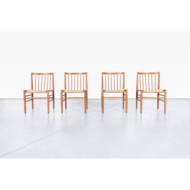 Mid-Century Modern 1960s Danish Modern Teak Dining Chairs Model J80 by Jørgen Baekmark - Set of 4 For Sale - Image 3 of 12