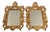 Regency Mirrors in Gilded Wood with Gold Leaf, 1950s, Set of 2 For Sale