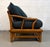 Dark Green Vintage Bamboo Lounge Chair With Ottoman For Sale - Image 8 of 14