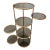 A Vintage Milo Baughman Style 7 Tiered Brass & Smoked Glass Articulating Etagere, Circa 1970s For Sale