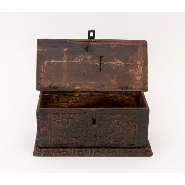 Italian Italian Carved Walnut Casket Box, 16th C For Sale - Image 3 of 8