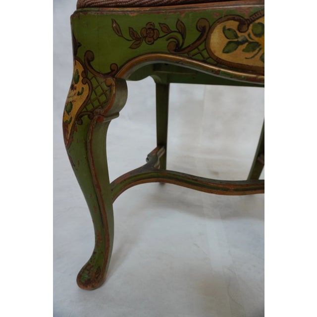 Late 19th Century Green Painted Chair With Beautiful Needlepoint Seat For Sale - Image 13 of 16