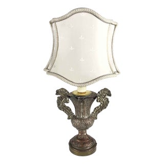 Antique Lamp with Fan-Shaped Shade, 18th Century For Sale