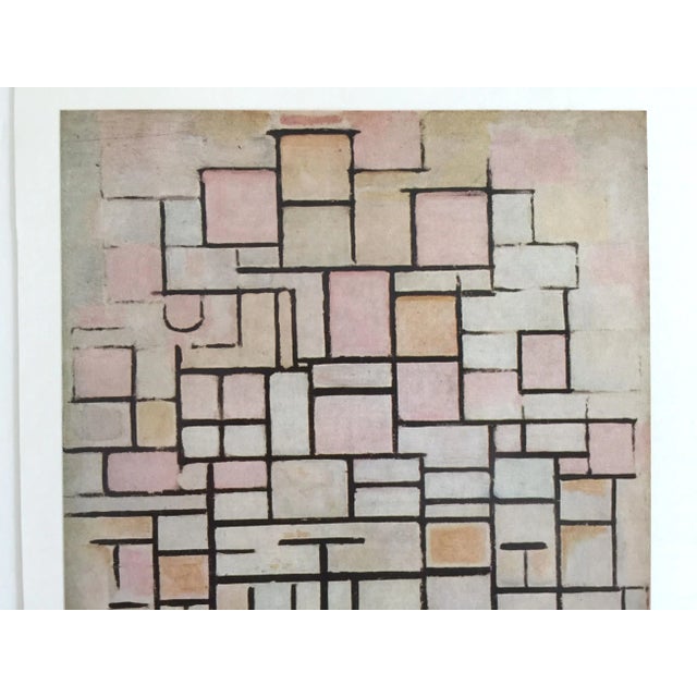 Piet Mondrian Piet Mondrian Vintage 1970 Modernist Lithograph Print " Composition No. 6 " 1914 For Sale - Image 4 of 13