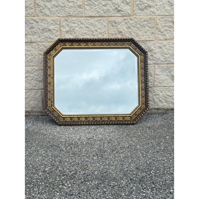 Vintage Gilt Octagonal Wall Mirror With Ornate Frame For Sale - Image 9 of 11