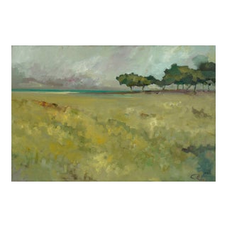 "Visions of Australia", Contemporary Abstracted Landscape With Trees by John Crawford For Sale