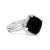 2020s Sterling Silver Cushion Onyx 3-Piece Jewelry Set Ring Earrings Pendant 18 Inch Cable Chain For Sale - Image 5 of 5