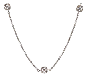 The 131st Street: Tacori Signed White Gold and Natural Diamond Station Chain