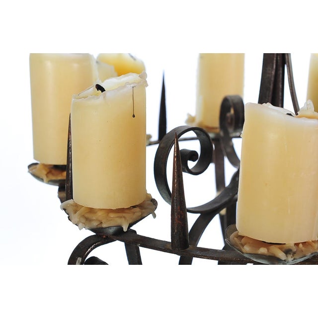 Spanish Revival Wrought Iron 8 Arm Candle Holder Chairish