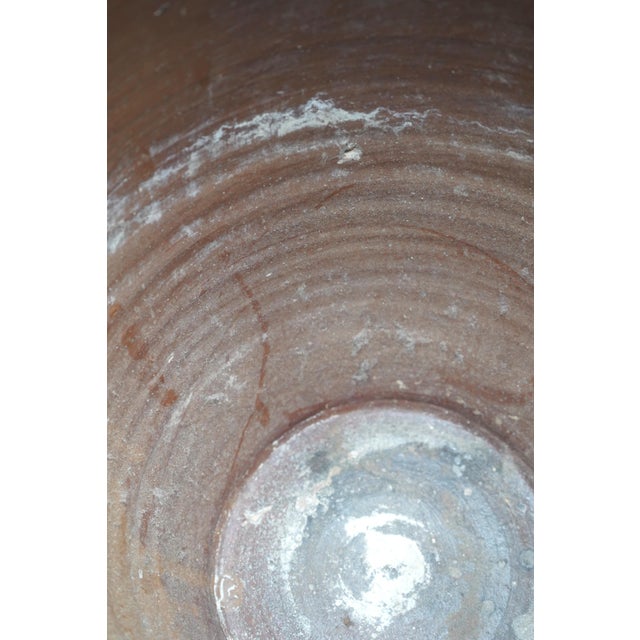 Blue Antique Blue Stoneware Crock Urn W. Handles For Sale - Image 8 of 11