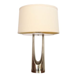 Mid-Century American Modern Chrome Hairpin / Wishbone Table Lamp by Laurel For Sale