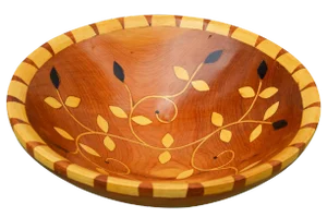 Moroccan Bowl with Intricate Floral Inlay