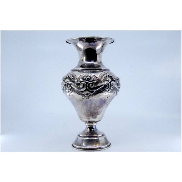 Silver Jug with Round Base and Relief For Sale - Image 3 of 11