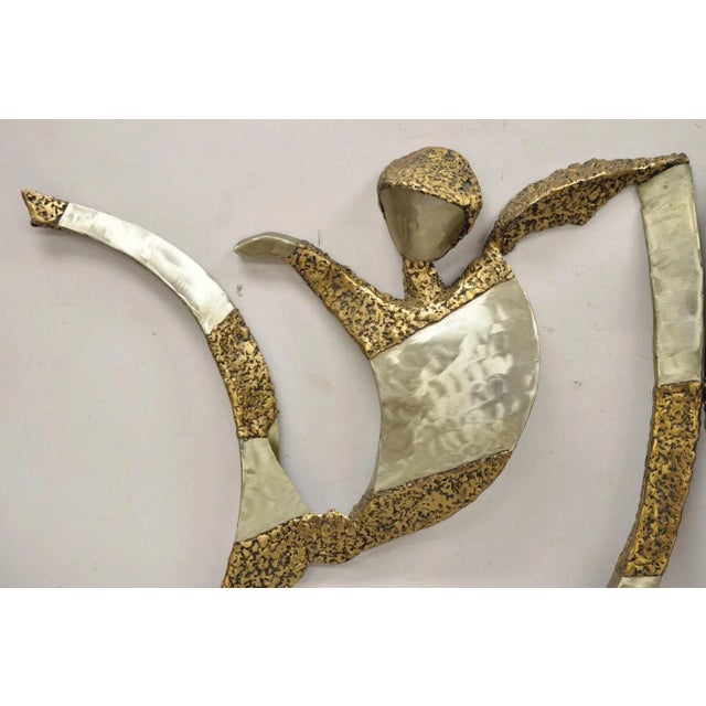 Colbert Collins 1986 Male and Female Dancers Brutalist Wall Sculptures 2 Pc Set For Sale - Image 4 of 12