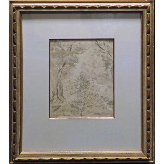 "Untitled" Original Pencil Sketch by Manzana Pissarro Hand Signed By the Artist Frame size: 18.5" x 21.5" Image Size : 8"...