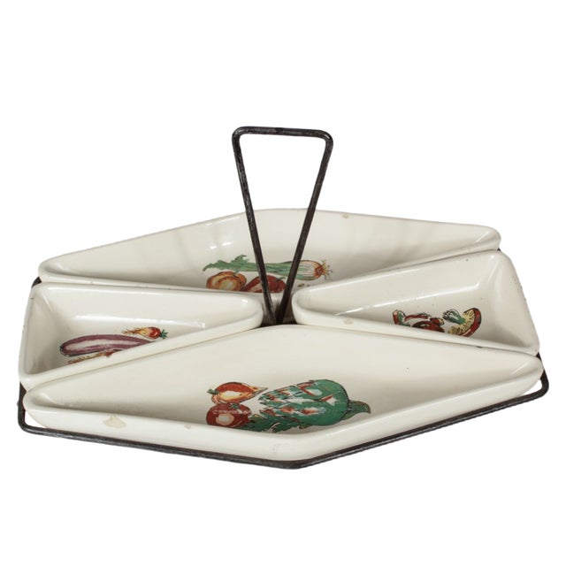 Vintage Italian Appetizer Server from Pacetti Albisola, 1950s For Sale