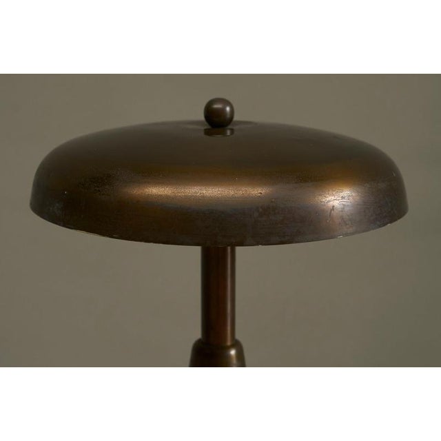 Vintage Italian Table Lamp in Patinated Brass, 1940s For Sale - Image 4 of 15