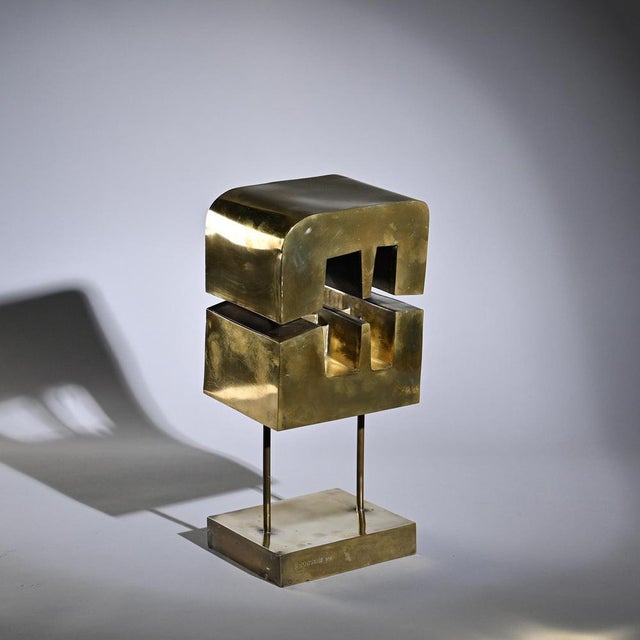 1970s Lyse Oudoire, Brass Sculpture, 1970s, Brass For Sale - Image 5 of 14