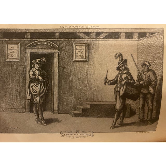 1900 - 1909 Lovely Decor Blue/Gray Linen Works of Theophile Gautier S/24 1901 For Sale - Image 5 of 17