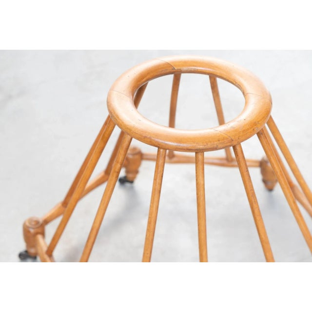 Wood Vintage Beechwood Baby Walker, 1950s For Sale - Image 7 of 8