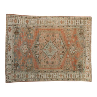 1960s Vintage Persian Veece Hexagonal Medallion Wool Rug For Sale