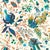 Harlequin Wonderland Floral Wallpaper in Lapis/ Emerald/Carnelian - a Sample For Sale