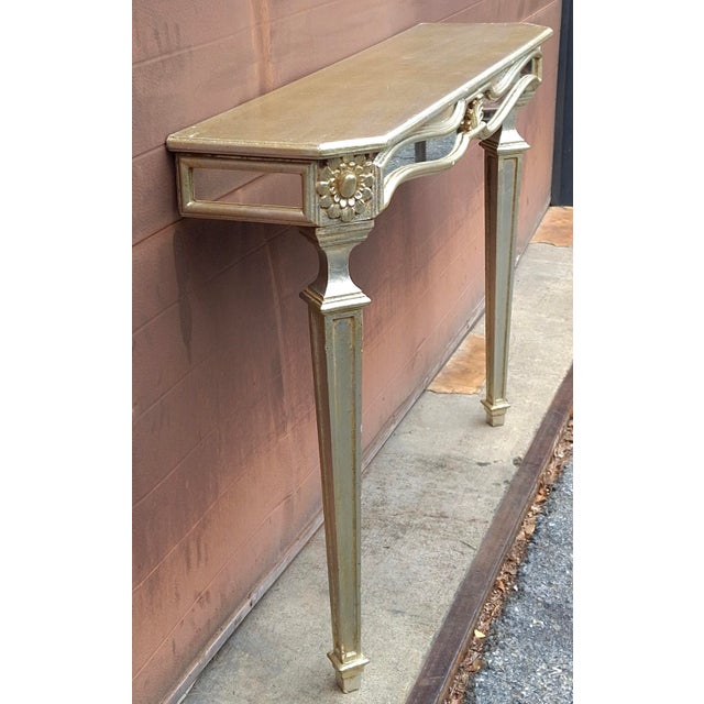 20th Century Italian Silvered and Mirrored Wall Console Table For Sale In Washington DC - Image 6 of 11