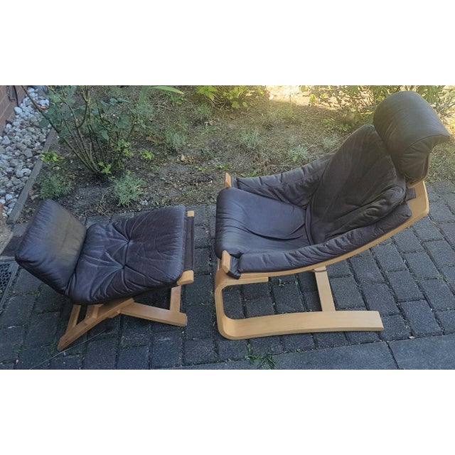 Swedish Kroken Lounge Chair and Ottoman by Åke Fribyter for Nelo, Set of 2 For Sale - Image 4 of 10
