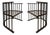 Modern Josef Hoffmann-Style Iron Barrel Armchairs, Pair For Sale
