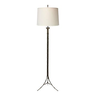 French Gilt Bamboo Motif Floor Lamp For Sale