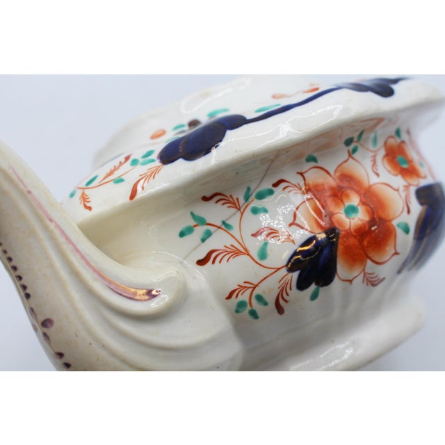 C. 1850 English Staffordshire District Gaudy Welsh "Grape" Pattern Tea Pot For Sale - Image 10 of 10