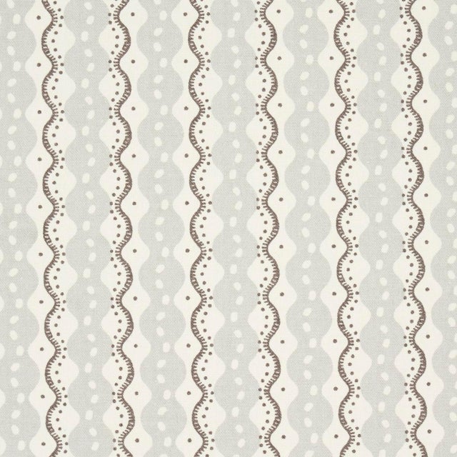 Schumacher SAMPLE - Schumacher x Neisha Crosland Centipede Stripe Fabric In Pumice For Sale - Image 4 of 4