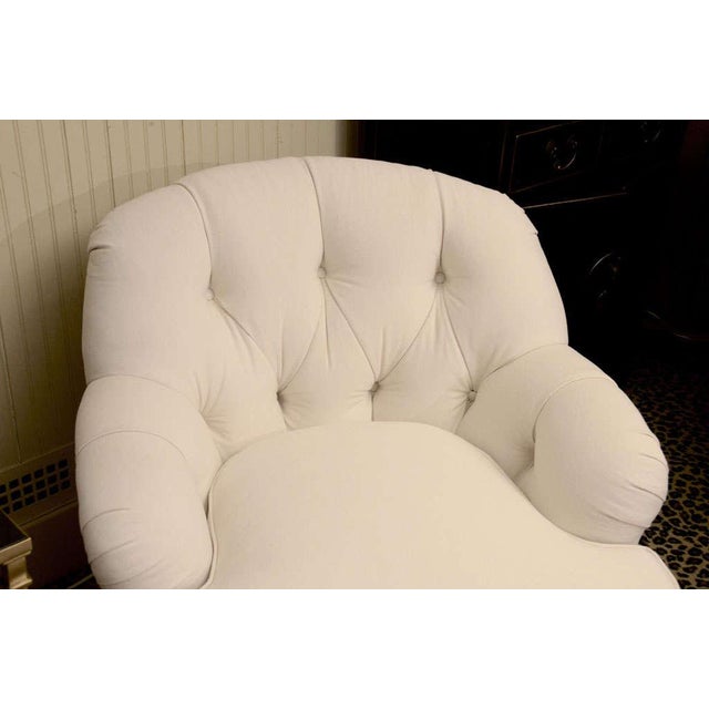 Ivory Tufted Swivel Chair Chairish
