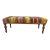 Handmade Colorblock Kilim Upholstered Bench For Sale