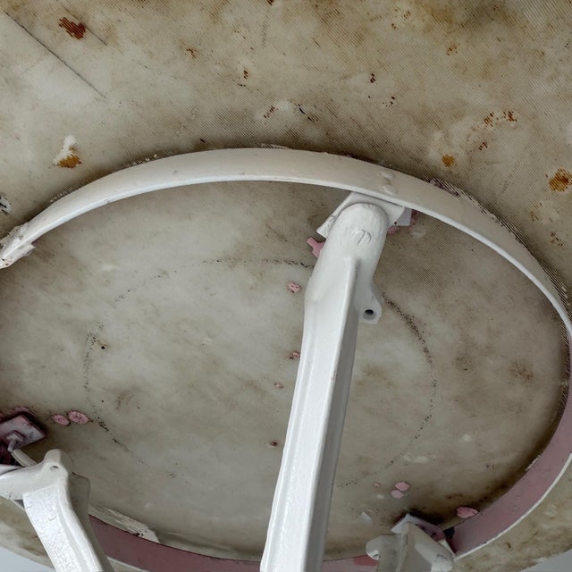 1930s Vitrolite Cast Iron Tri Leg Bistro Table For Sale In Chicago - Image 6 of 6