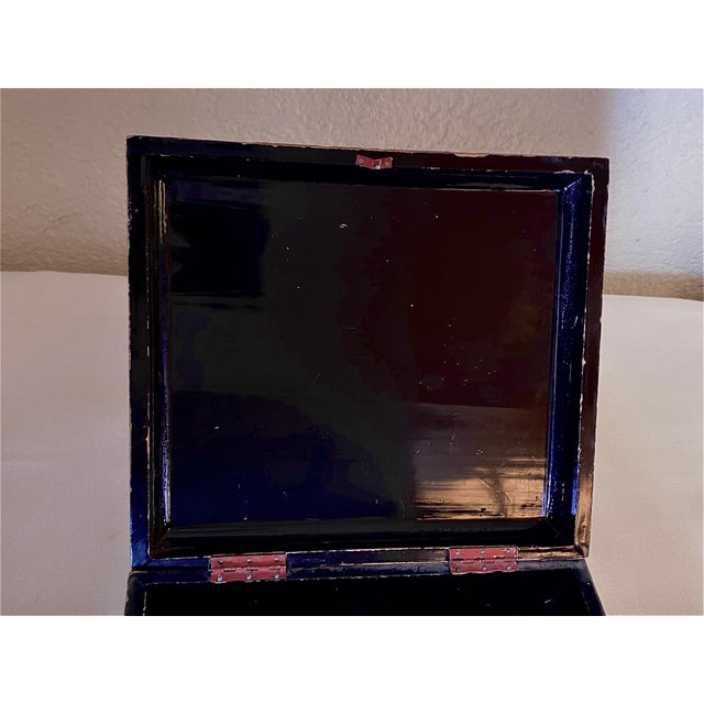 Vintage Japanese Gold Lacquered Wood Box For Sale - Image 15 of 15