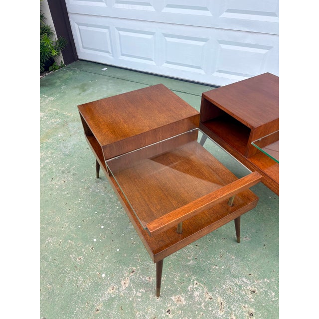 Wood Pair of James Philip Co Mid Century Modern Side Tables, Circa 1950s For Sale - Image 7 of 10