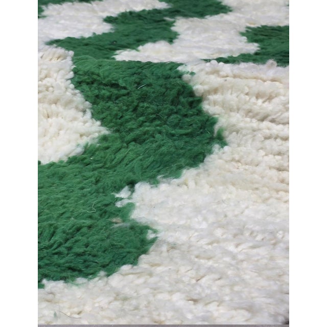 Contemporary Green Wave Stripe Rug - 10.1 X 8.2 Ft For Sale - Image 3 of 6
