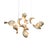 Gold Dune 10 Cluster Chandelier with Shades in Gold Metallic Tone by Daniel Becker for Moss Objects For Sale - Image 8 of 8