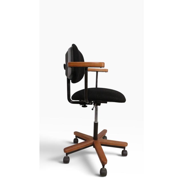 Vintage Adjustable Swivel Desk Chair Stool by Hon C. 1970's For Sale - Image 11 of 17