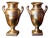 French Empire Period Matte and Burnished Gilt Porcelain Vases, Set of 2 For Sale
