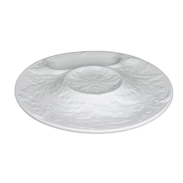 1960s Vintage Gien France White Artichoke Plates, Set of 4 For Sale - Image 5 of 7