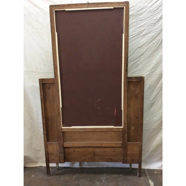 Early 1900s French Art Deco Gold Gilt Hall Mirror Jardinere For Sale - Image 12 of 12