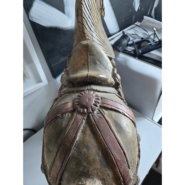 Wood Republic Period Chinese Polychromed Carved Wooden Tang Horse For Sale - Image 7 of 12