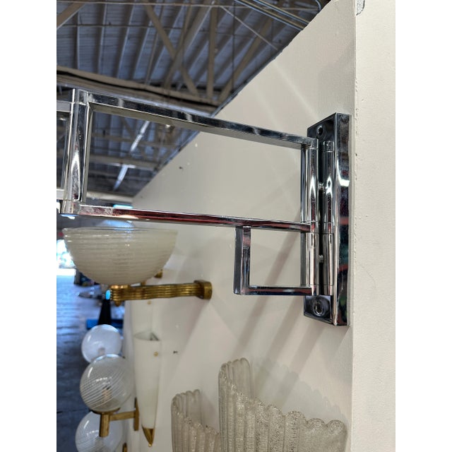 White Mid-Century Italian Adjustable Wall Lamp 1980s For Sale - Image 8 of 9