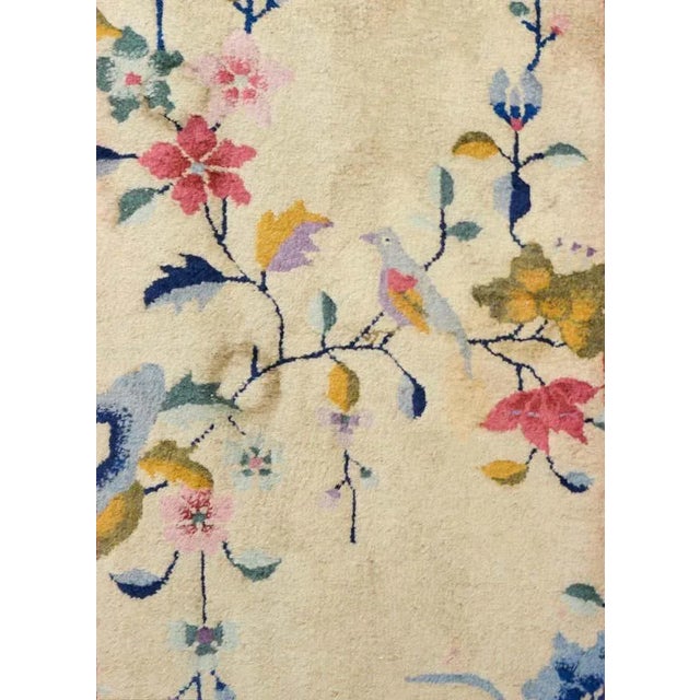 Champagne Early 20th Century Chinese Art Deco Rug For Sale - Image 8 of 12