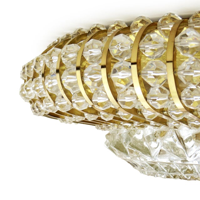 Mid-Century Round Wall Lamp in Glass & Brass attributed to Emil Karl Stejnar, 1960s For Sale - Image 6 of 11