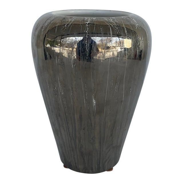 Global Views Italian Platinum Vase For Sale