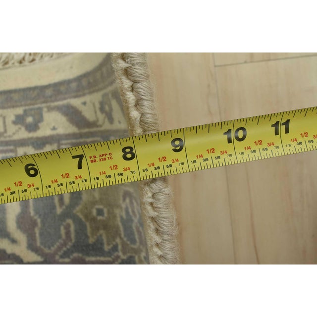 Oushak Rug 8'4'' X 10'1'' Ivory Wool Traditional Hand-Knotted Oriental Carpet For Sale - Image 11 of 12